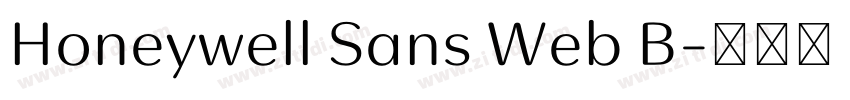 Honeywell Sans Web B字体转换